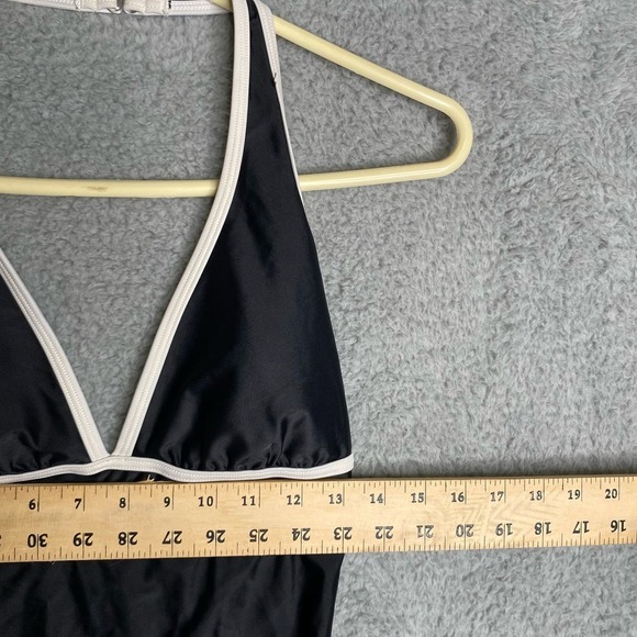 Speedo women's black one piece swimsuit competition halter summer padded 10 - Picture 3 of 11